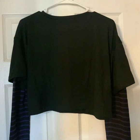 ROMWE Black and Purple Kids Long Sleeve Tee - Picture 4 of 4